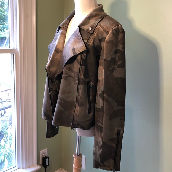 Anthropologie Marrakech Camo Sueded Moto Jacket - Picture 8 of 15